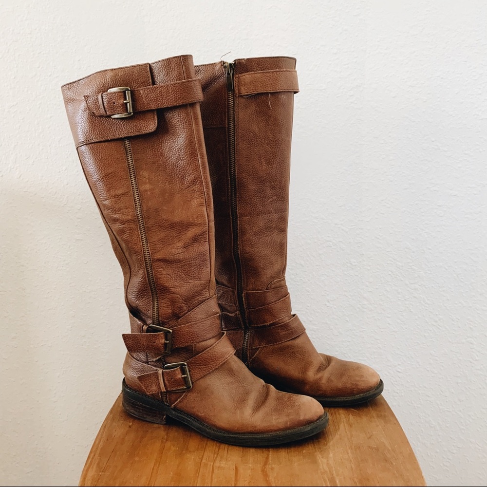 Enzo Angiolini Saylem Riding Boot Brown